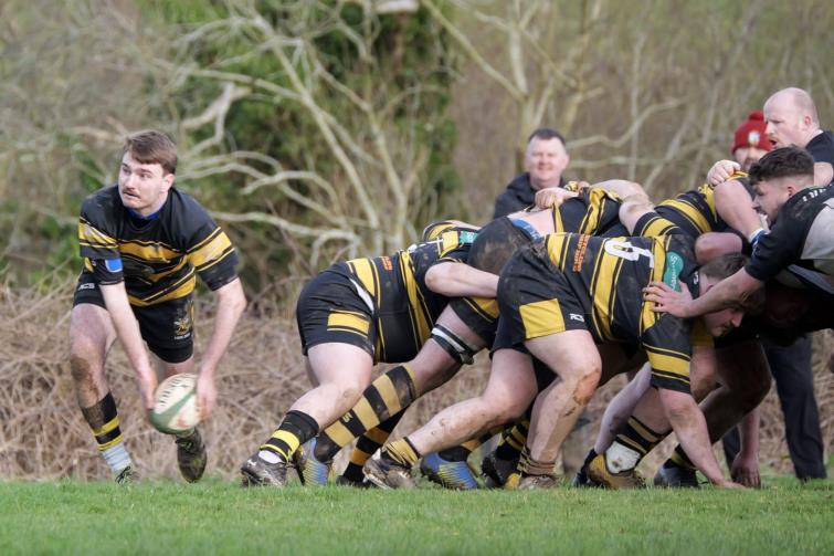 George James sets up a Llangwm attack